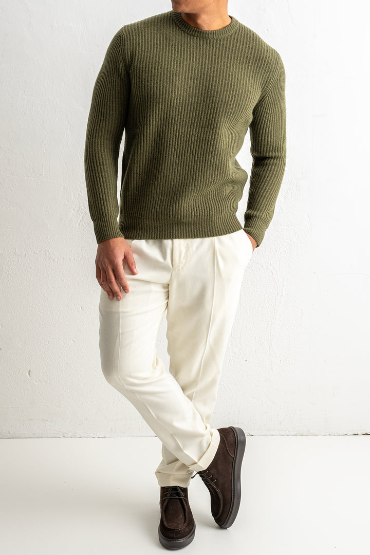 Super Geelong Knit Crewneck Green
