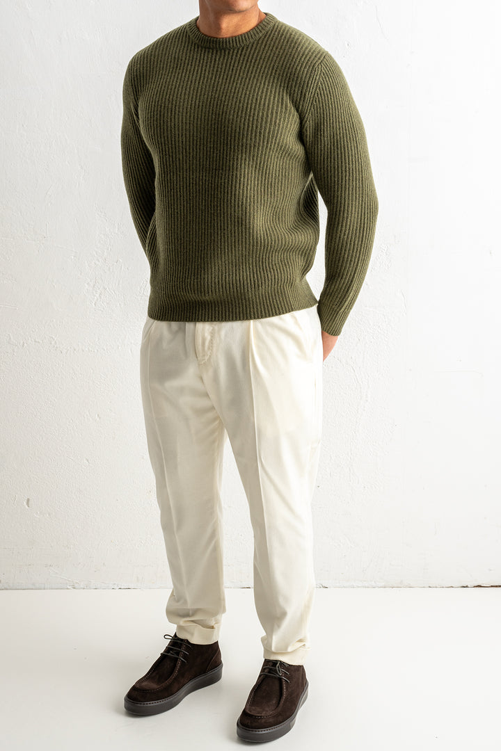 Super Geelong Knit Crewneck Green