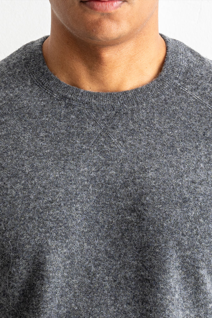 Wool Cashmere Raglan Sweater Antracite