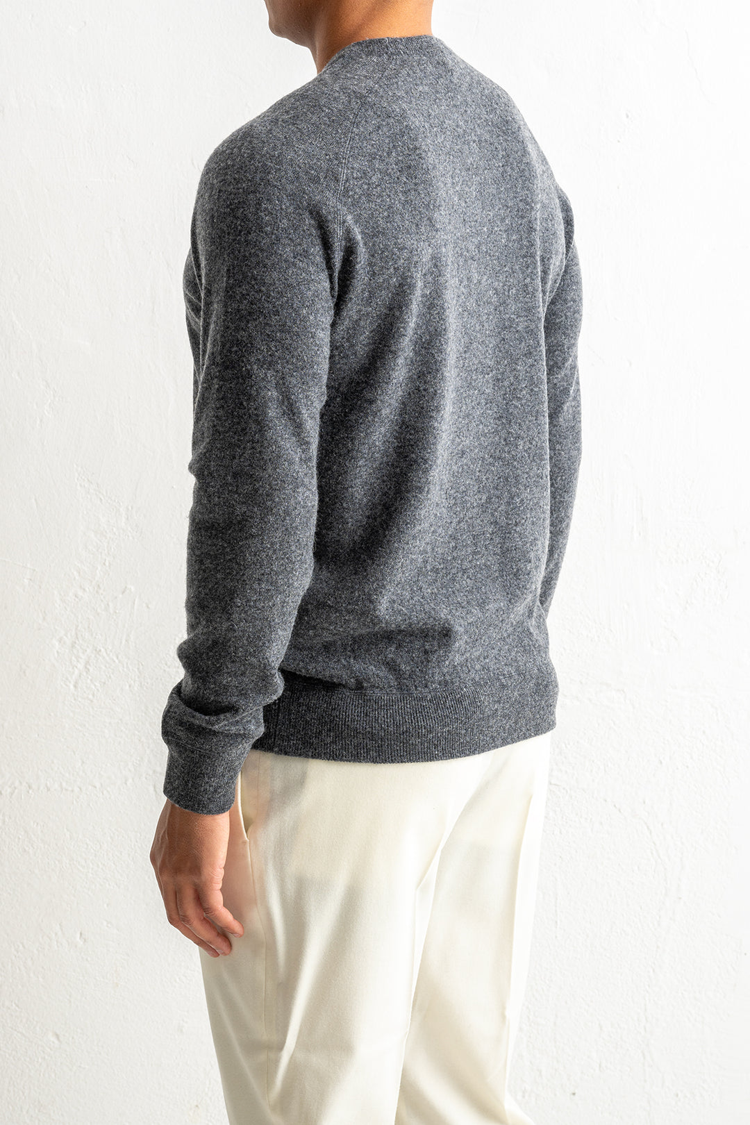 Wool Cashmere Raglan Sweater Antracite