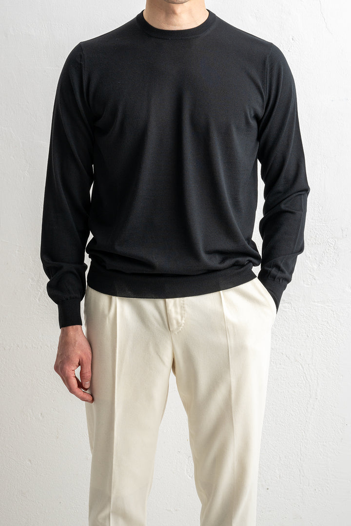 Crewneck Sweater Royal Merino Black
