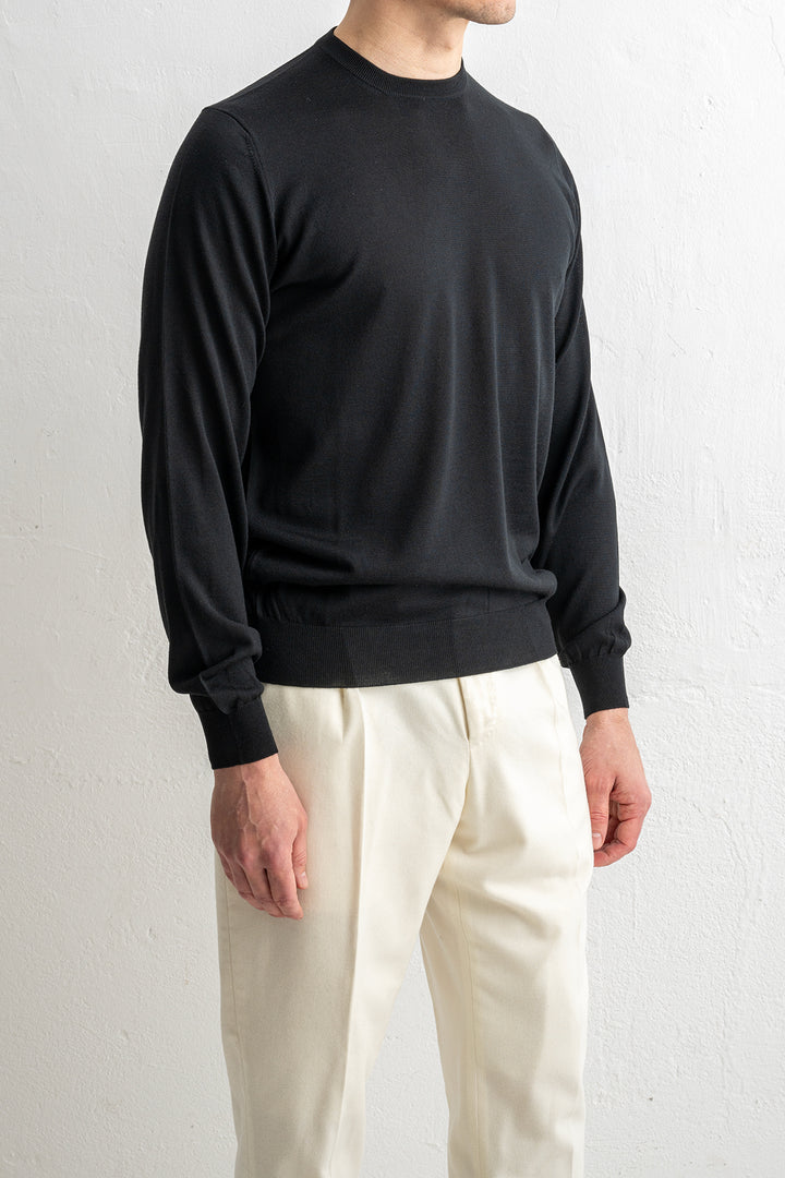 Crewneck Sweater Royal Merino Black