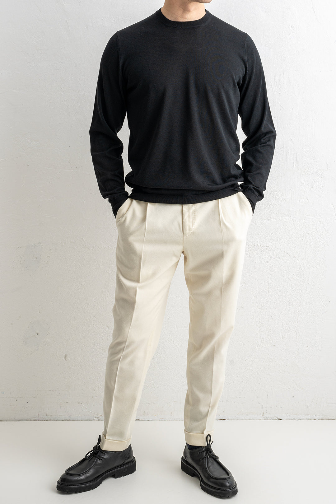 Crewneck Sweater Royal Merino Black