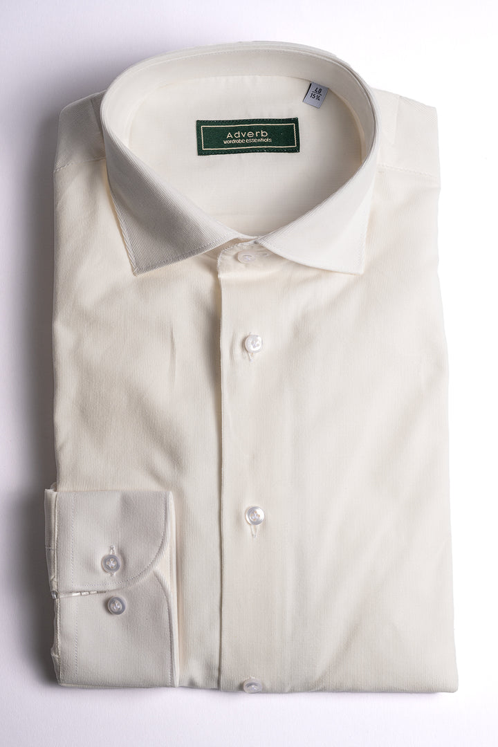 Baby Cord Cotton Shirt ECRU