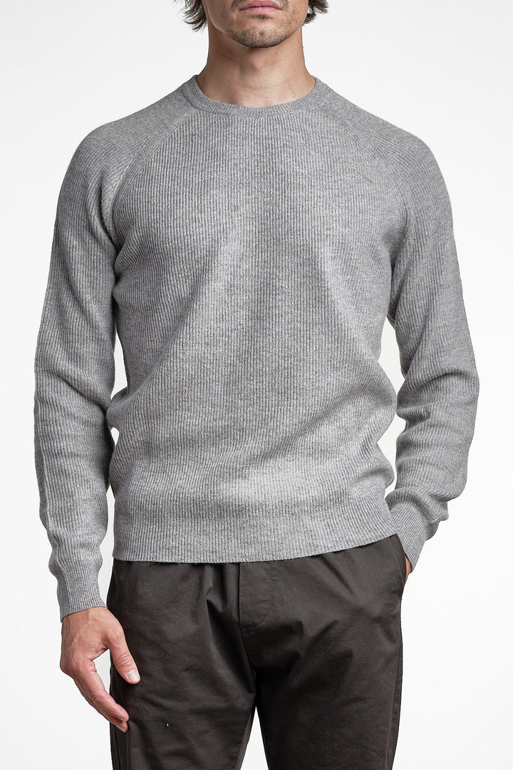 Cashmere Blend Raglan Sweater Antracite – Adverb, framifrån