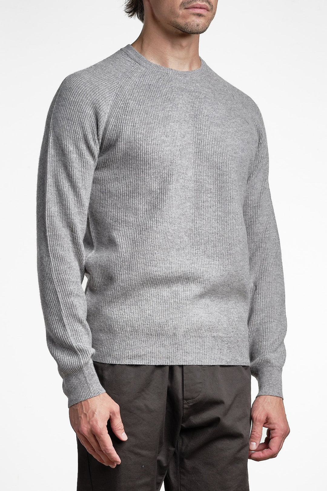 Cashmere Blend Raglan Sweater Antracite – Adverb, bakifrån