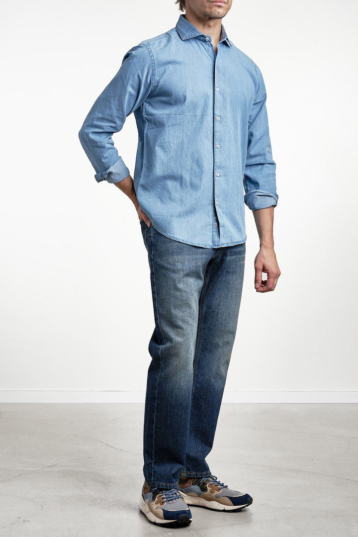 Denim Cotton Shirt Blue Jeans – ADVERB, helbild