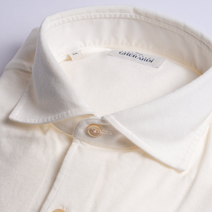 Luxury Cotton Jersey Shirt White