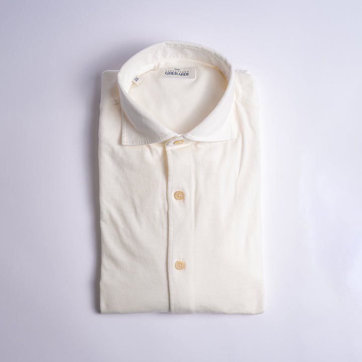 Luxury Cotton Jersey Shirt White
