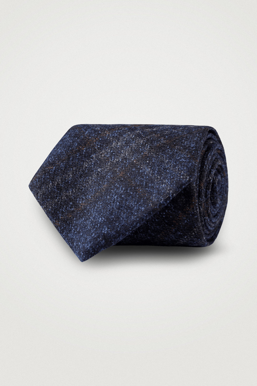 Checker Wool Tie Navy – Amanda Christensen, framifrån