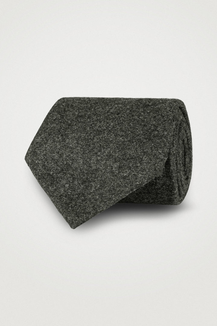 Classic Wool Tie Green Melange – Amanda Christensen, framifrån