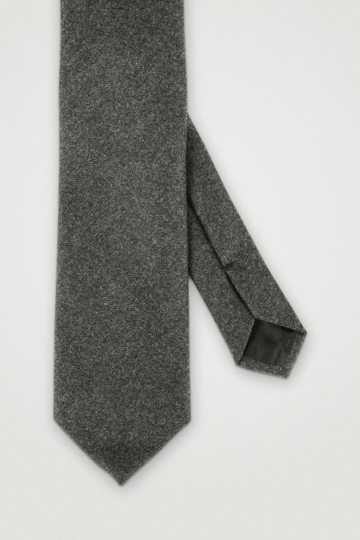 Classic Wool Tie Green Melange – Amanda Christensen, detalj