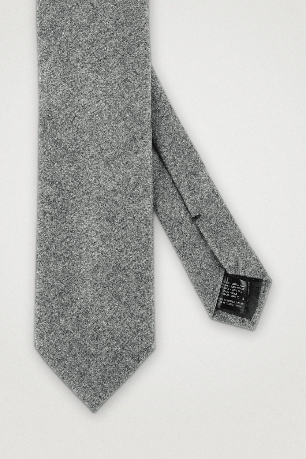 Classic Wool Tie Grey melange – Amanda Christensen, detalj
