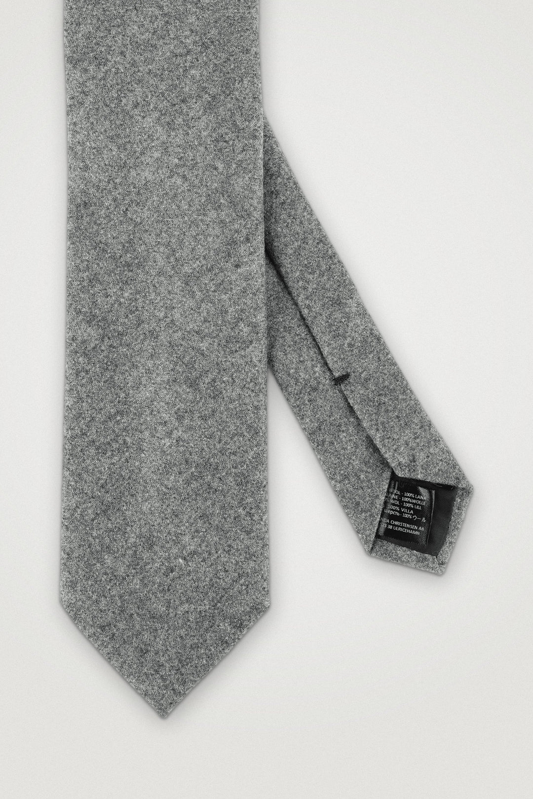 Classic Wool Tie Grey melange – Amanda Christensen, detalj