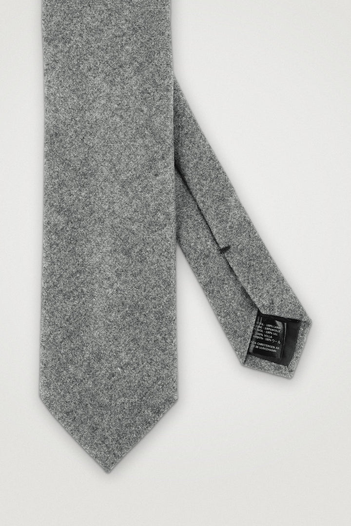 Classic Wool Tie Grey melange – Amanda Christensen, detalj