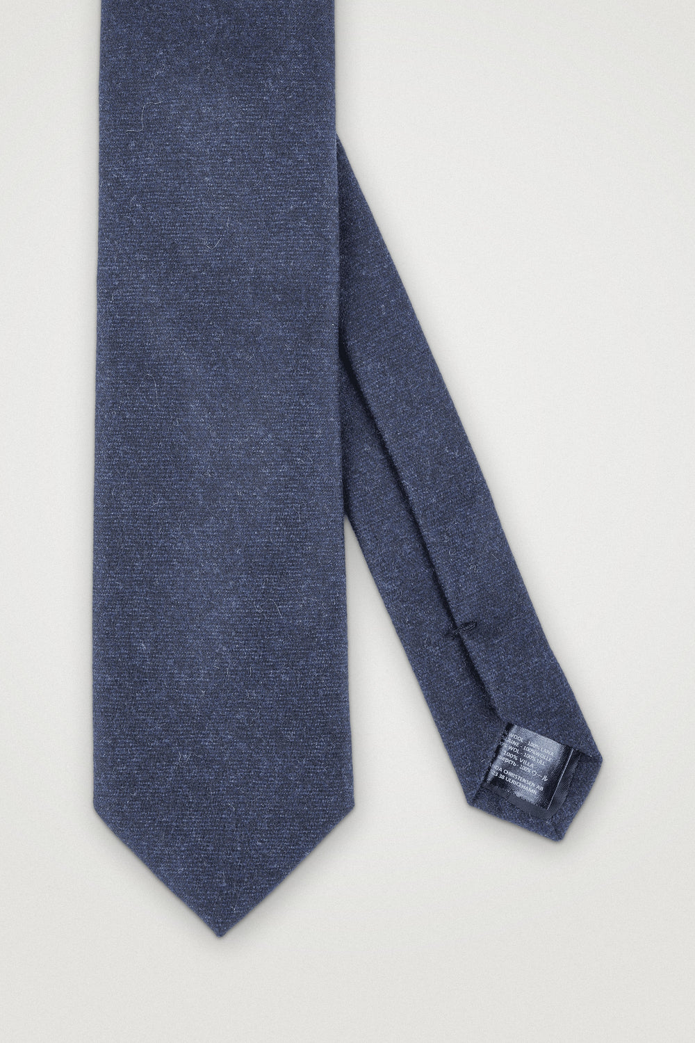 Classic Wool Tie Navy melange – Amanda Christensen, detalj