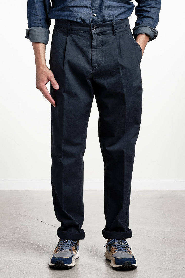 Pantalone Mono Trouser Navy – ASPESI, framifrån