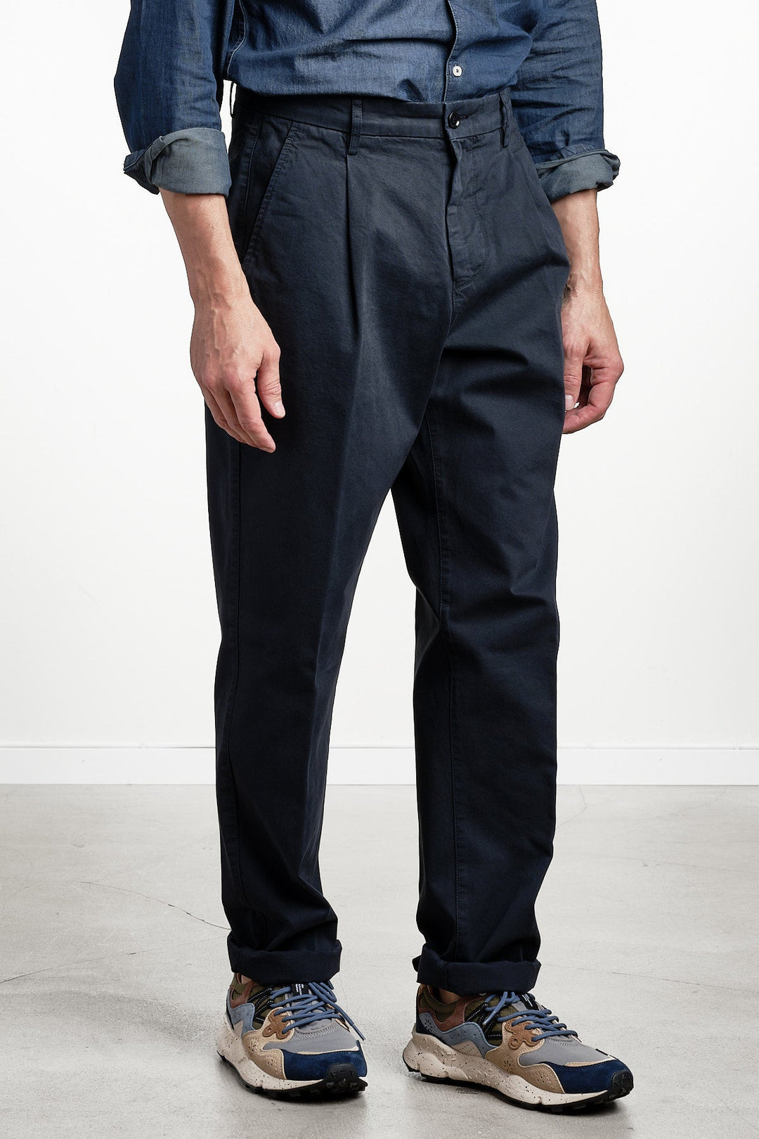 Pantalone Mono Trouser Navy – ASPESI, bakifrån