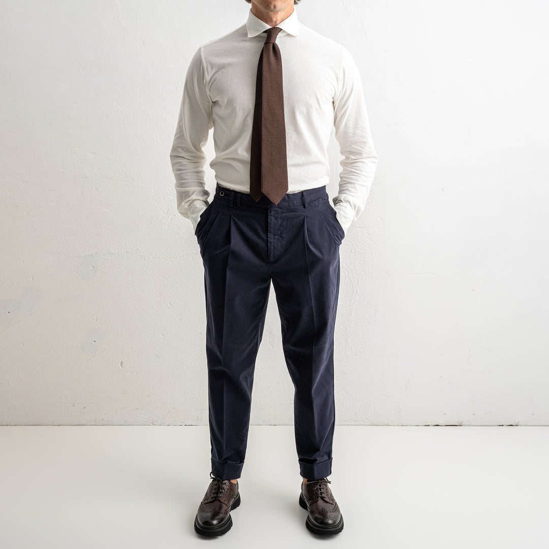 Luxury Cotton Jersey Shirt White