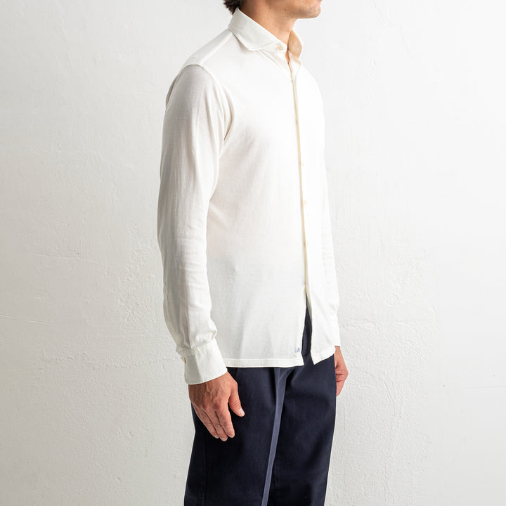 Luxury Cotton Jersey Shirt White
