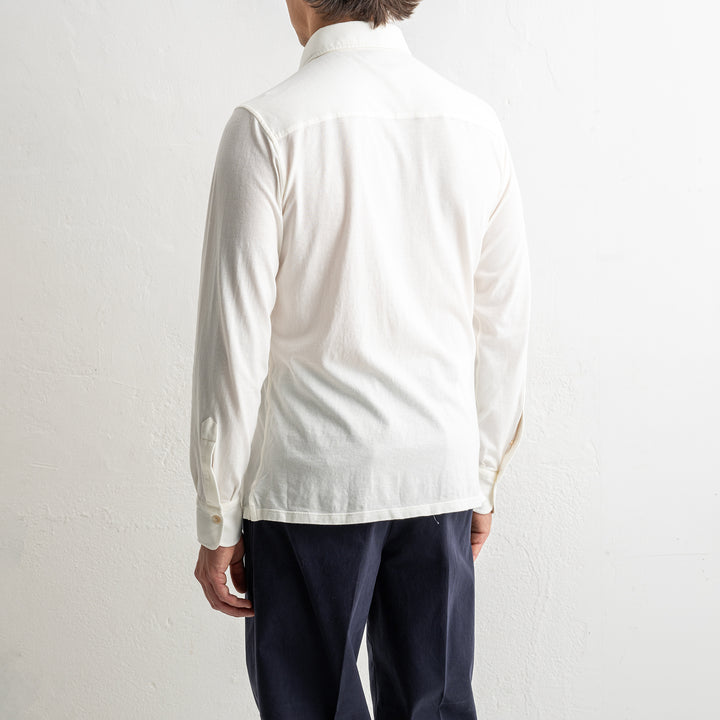 Luxury Cotton Jersey Shirt White