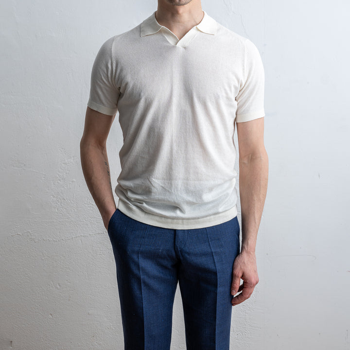 Open Polo Neck ECRU