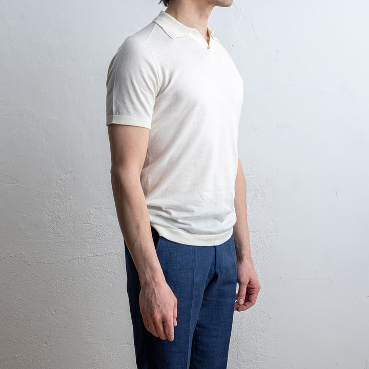 Open Polo Neck ECRU