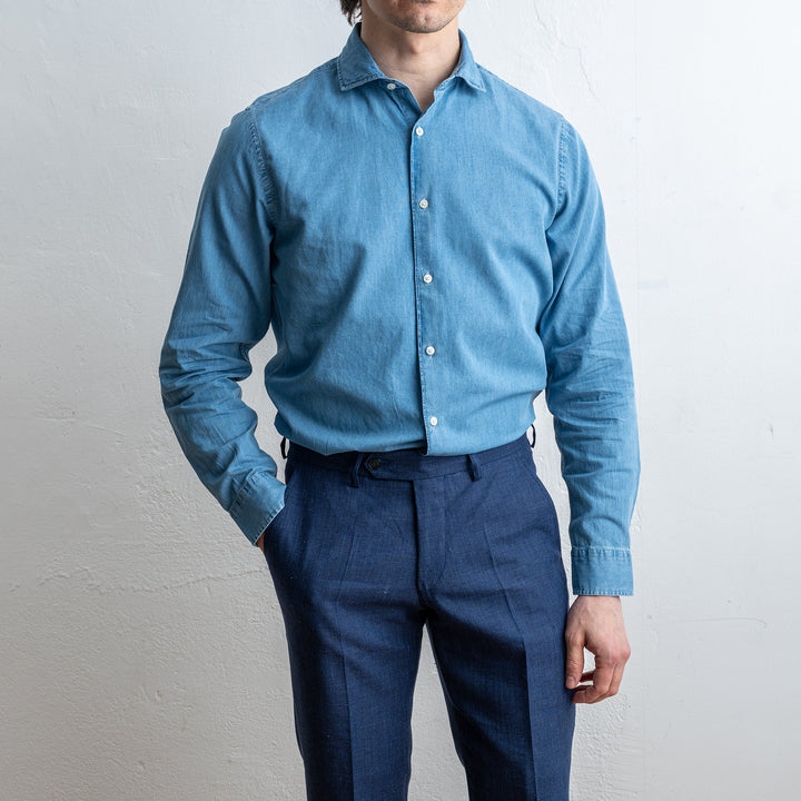 Cotton Denim Shirt LIGHT BLUE