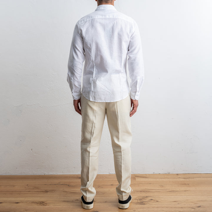Cotton Linen Shirt White