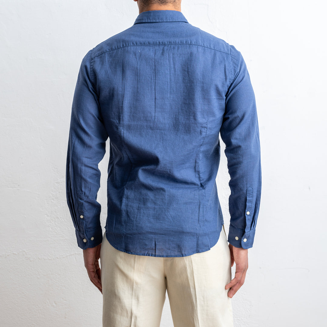 Cotton Linen Shirt Marine