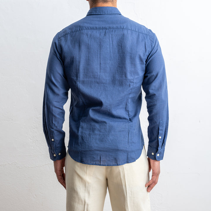 Cotton Linen Shirt Marine