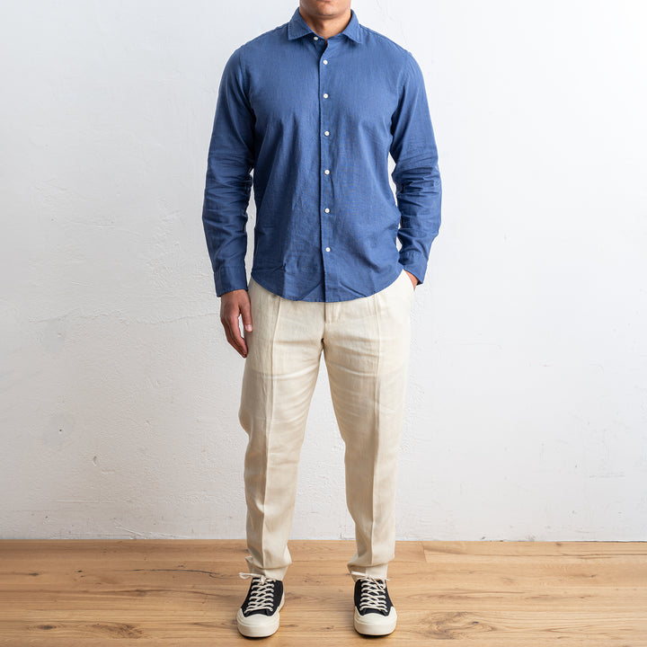 Cotton Linen Shirt Marine