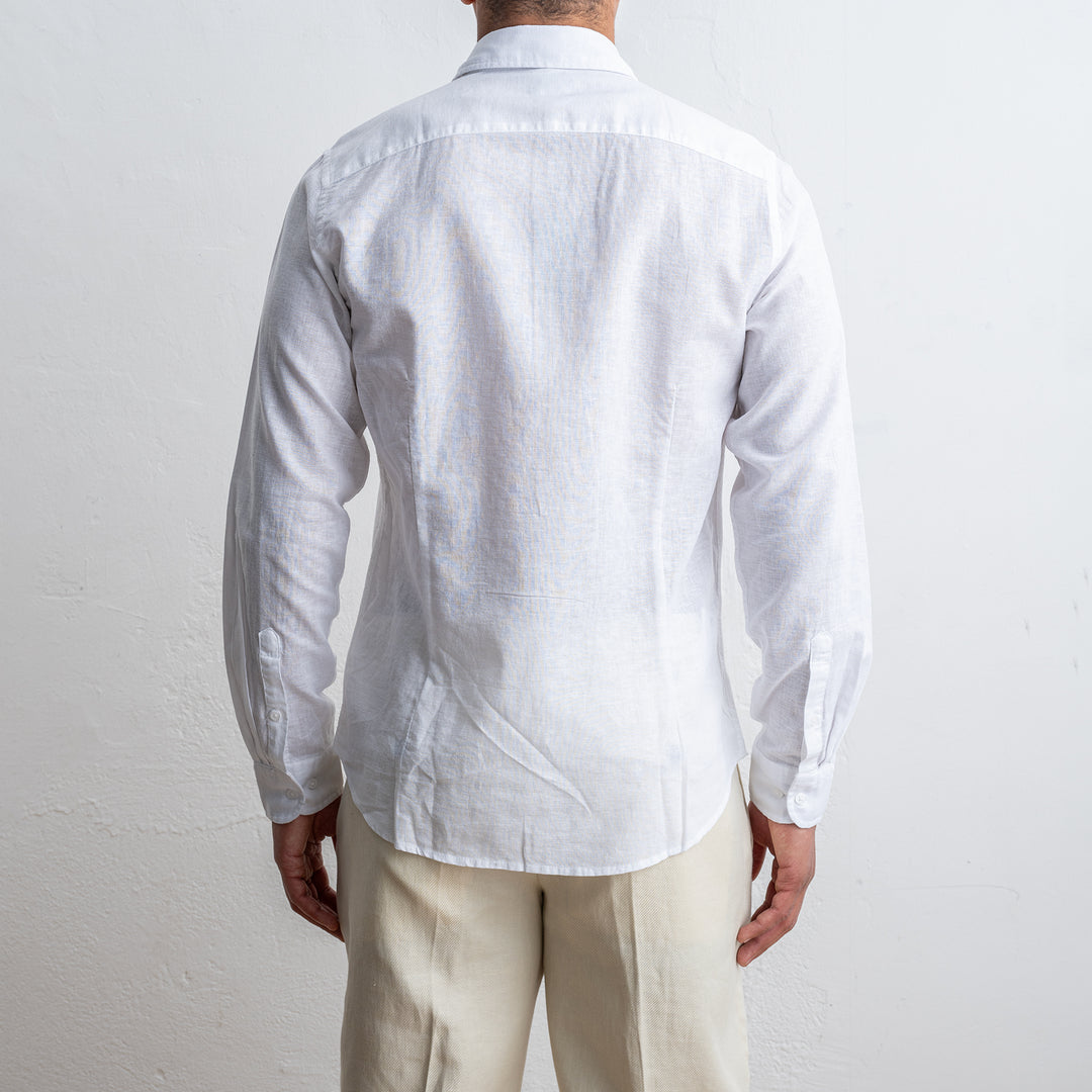 Cotton Linen Shirt White