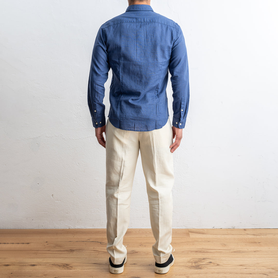 Cotton Linen Shirt Marine