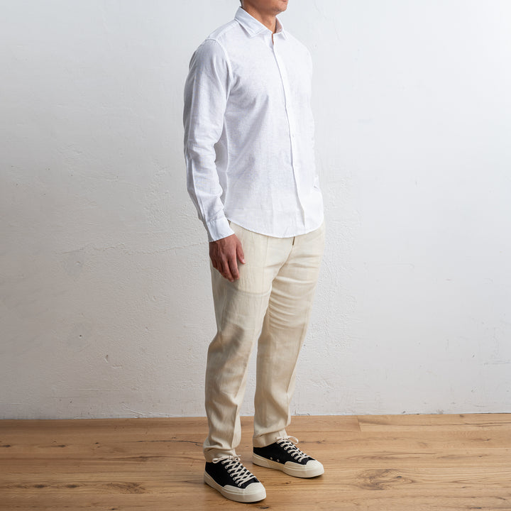 Cotton Linen Shirt White