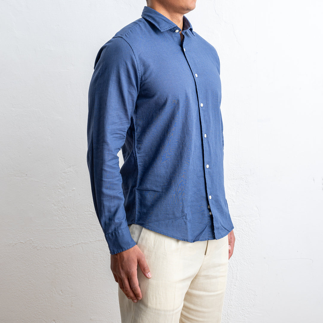Cotton Linen Shirt Marine