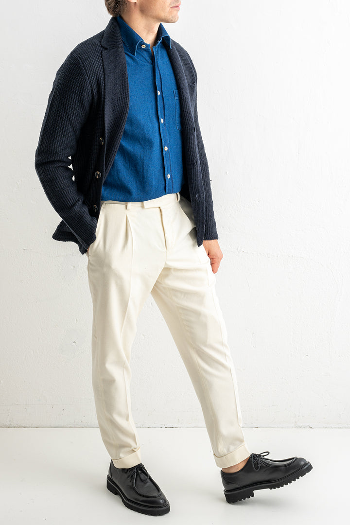 Hybrid Knitwear Jacket Navy