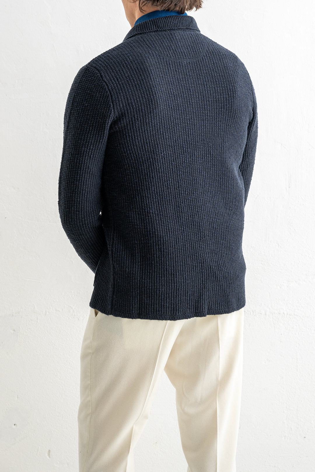 Hybrid Knitwear Jacket Navy
