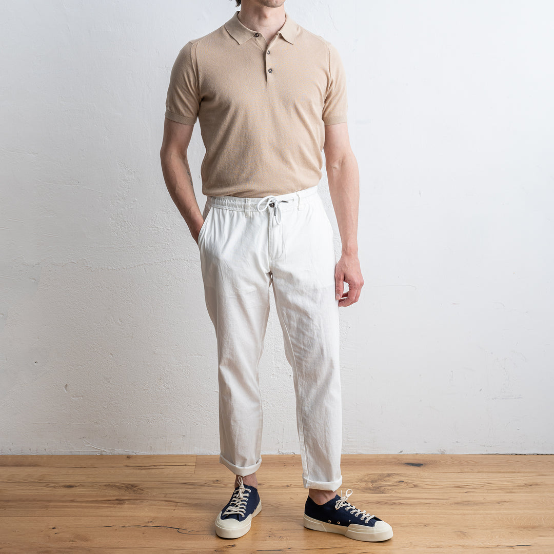 Linen Blend Trouser Offwhite
