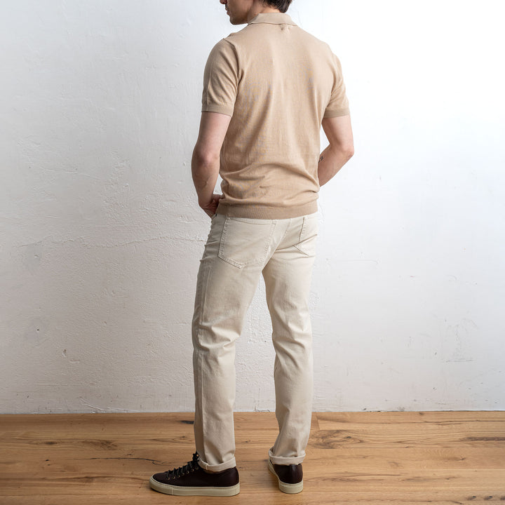 Polo Cotton Short Sleeve Beige