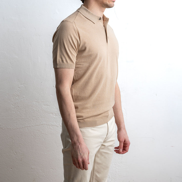 Polo Cotton Short Sleeve Beige
