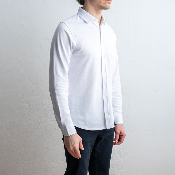 Jersey Pique Shirt White