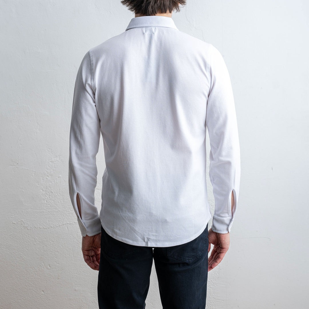 Jersey Pique Shirt White