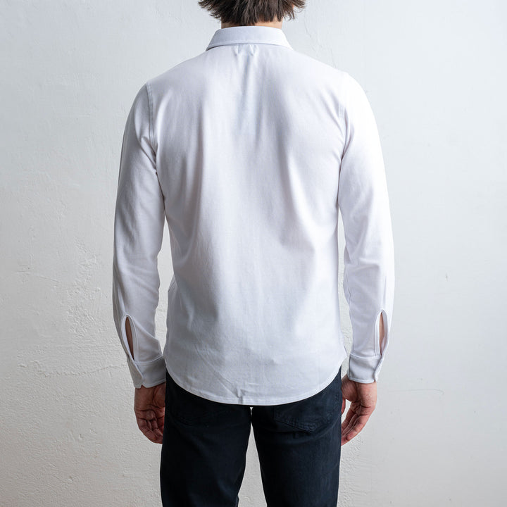 Jersey Pique Shirt White