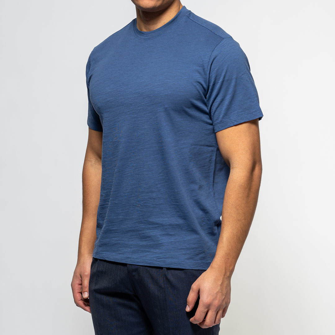 Cotton Slubwash T-Shirt BLUE DENIM