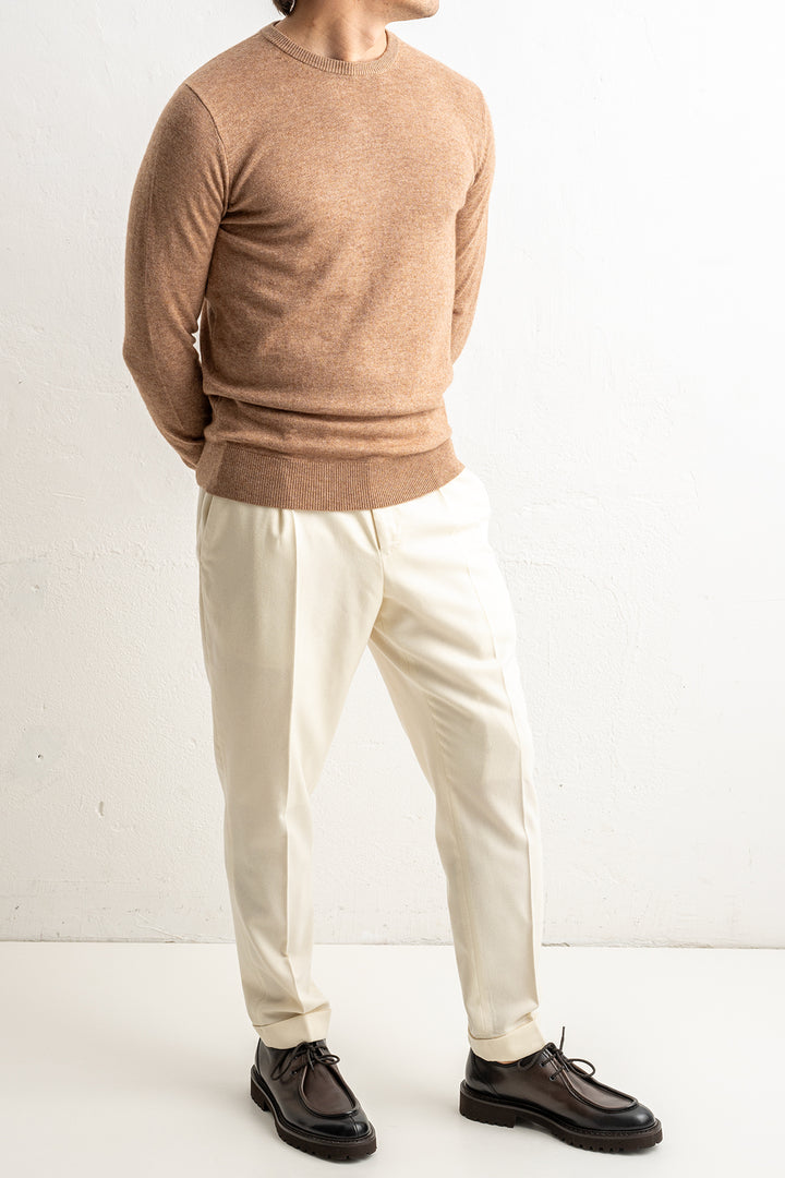 Wool Cashmere Blend Sweater Beige