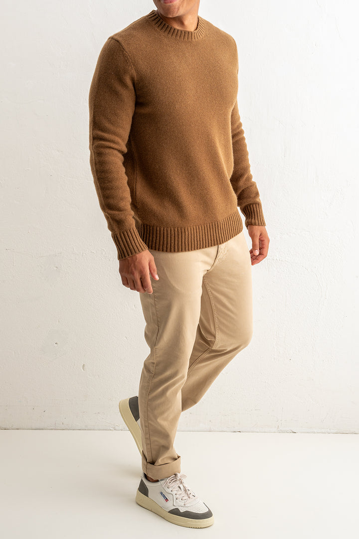Geelong Lambwool Crewneck Brown