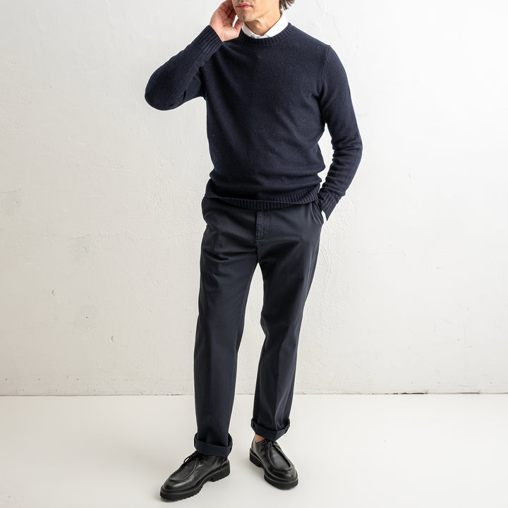 Geelong Lambwool Crewneck Navy