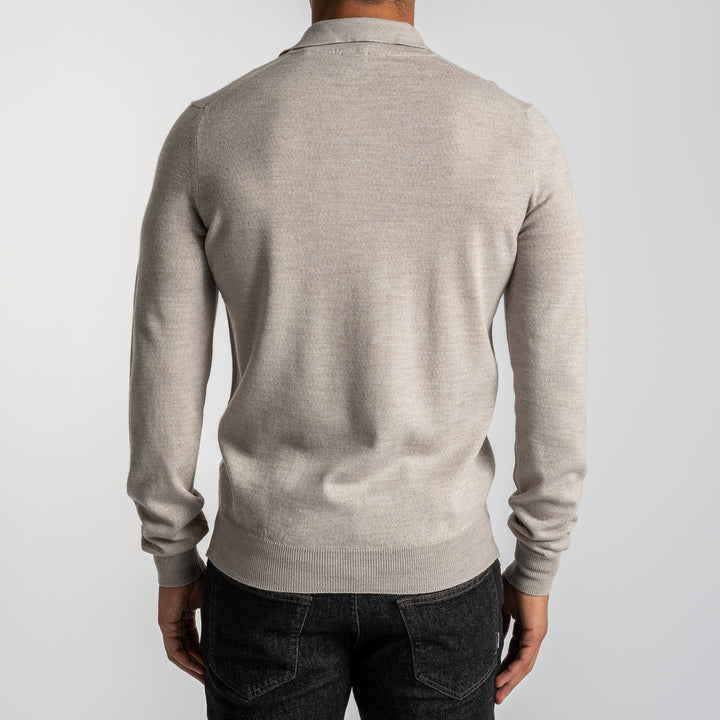 Merino Wool Polo Neck SAND