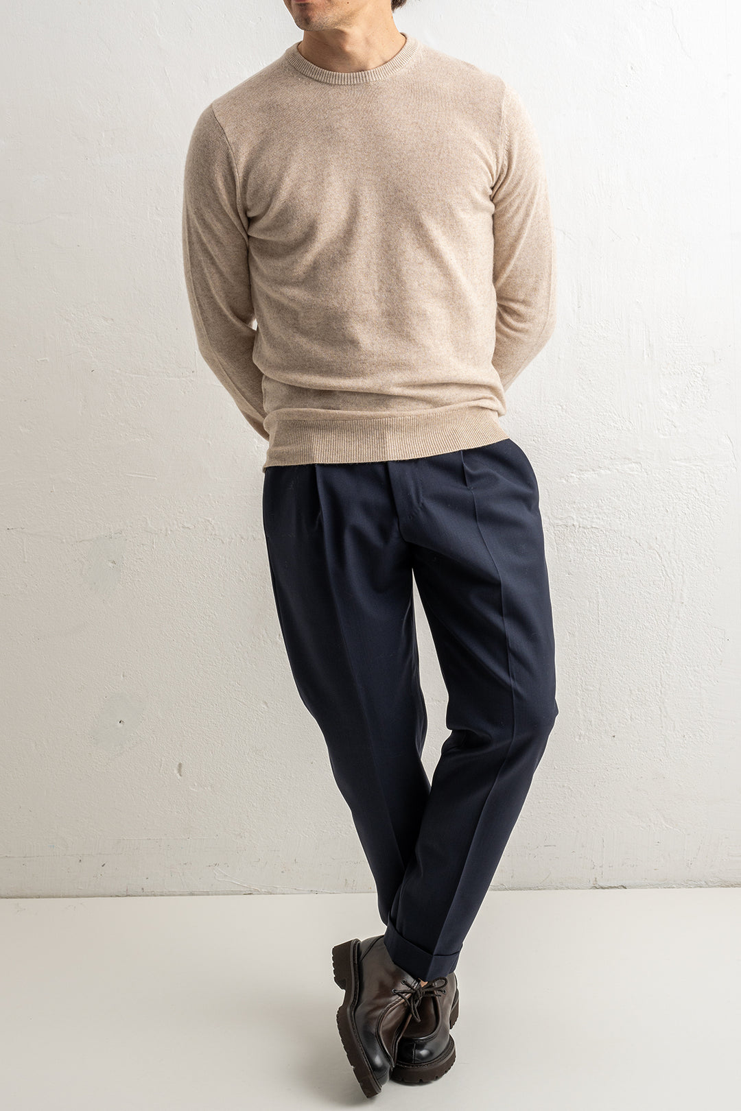 Wool Cashmere Blend Sweater NATURALE